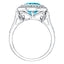 4.50ct Blue Topaz with 0.33ct Round Diamond Cocktail Ring in 18ct White Gold