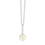 Sterling Silver White pearl and crystal pendant