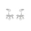 Sterling Silver Stud and jacket pearl and white crystal earrings