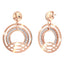 Horizon steel drop earring rose gold plated