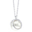 Sterling Silver White pearl tension set pendant