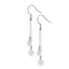 Sterling Silver Double drop Bonbon earrings