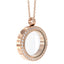 Round 25mm Essence locket with crystals in rose gold colour