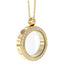 Round 25mm Essence locket with crystals in yellow gold colour