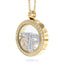 Round 25mm Essence locket with crystals in yellow gold colour