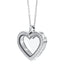 Heart shape Essence floating locket with crystals in white gold colour