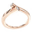 Cross over pipe ring in stainless steel plated in Rose gold