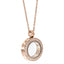 Round 20mm Essence floating locket with crystals in Rose gold colour