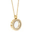 Round 20mm Essence floating locket with crystals in Yellow gold colour