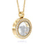 Round 20mm Essence floating locket with crystals in Yellow gold colour