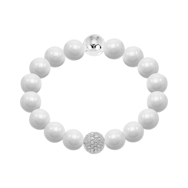 Bonbon Glace White Crystal and White Bracelet