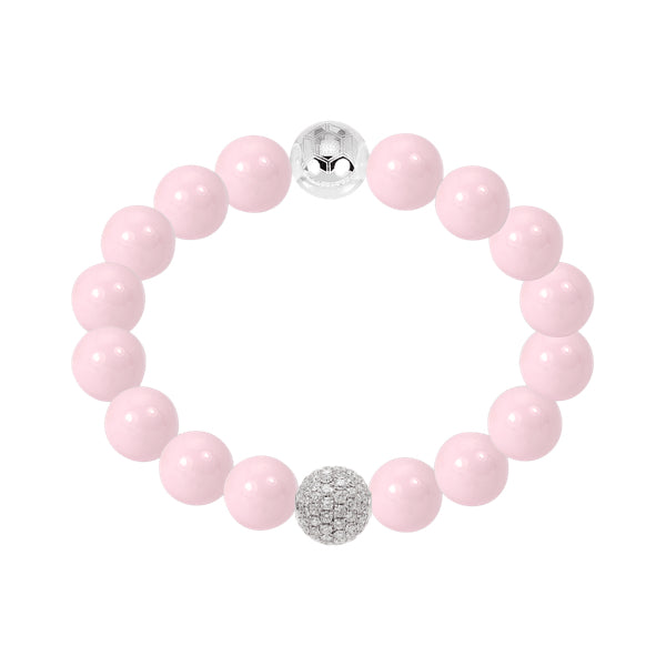 Bonbon Glace White Crystal and Pink Bracelet