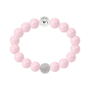 Bonbon Glace White Crystal and Pink Bracelet