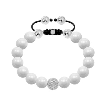 Bonbon Glace White Crystal and White Bracelet