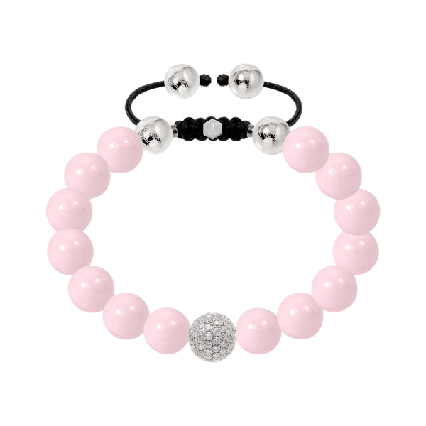 Bonbon Glace White Crystal and Pink Bracelet