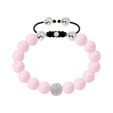 Bonbon Glace White Crystal and Pink Bracelet