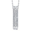 Sterling silver drop pendant, pave set with Diamond clear colour crystals for April