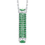 Sterling silver drop pendant, pave set with Emerald colour crystals for May