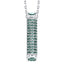 Sterling silver drop pendant, pave set with Alexandrite colour crystals for June