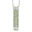 Sterling silver drop pendant, pave set with Peridot colour crystals for August