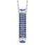 Sterling silver drop pendant, pave set with Tanzanite colour crystals for December