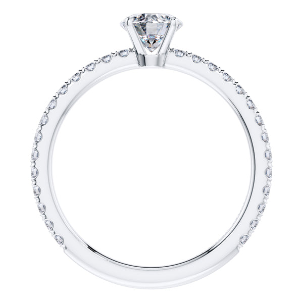 GIA Certified 0.80ct Round Diamond Engagement Ring in 18ct White Gold