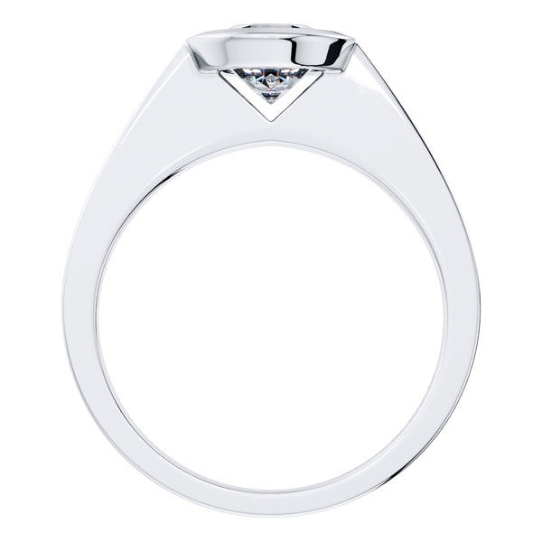 GIA Certified 0.51ct Round Diamond Engagement Ring in 18ct White Gold