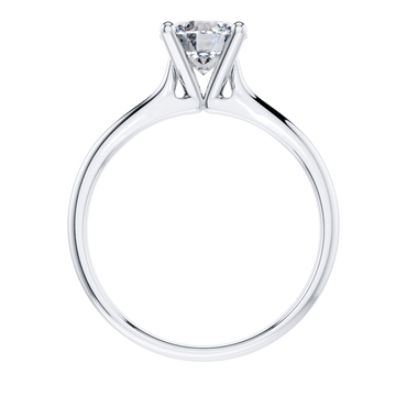 0.90ct F-SI2 Round Diamond Solitaire Engagement Ring in 18ct White Gold