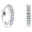 0.17ct Claw Set Round Brilliant Diamond Hoop Earrings set in 18ct White Gold