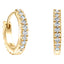 0.17ct Claw Set Round Brilliant Diamond Hoop Earrings set in 18ct Yellow Gold