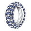 Pave set mini hoop bangle charm in Tanzanite colour crystals for December