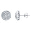 Three-tiered pave set round H-SI diamond earrings in 18k White gold