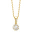 Mini cluster pendant with H-SI round brilliant diamonds set in 18k yellow gold