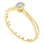 Mini cluster ring with H-SI round brilliant diamonds set in 18k yellow gold