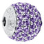 Bangle ball end pave set with Amethyst colour crystals for February