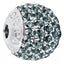 Bangle ball end pave set with Alexandrite colour crystals for June