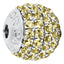 Bangle ball end pave set with Citrine colour crystals for November