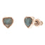 Labradorite heart shape stud earring