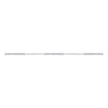 0.25ct round brilliant H-SI diamond trilogy line bracelet in 18k white gold