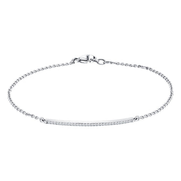 0.10ct H-SI Linear diamond bracelet in 18k white gold