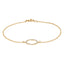 0.10ct Round brilliant H-SI circular diamond bracelet in 18k yellow gold