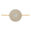 0.85ct H-SI Fancy micro set diamond disc bracelet in 18k yellow gold