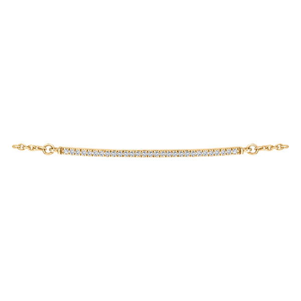 0.10ct H-SI Linear diamond bracelet in 18k yellow gold