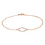 0.10ct Round brilliant H-SI circular diamond bracelet in 18k rose gold