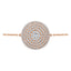 0.85ct H-SI Fancy micro set diamond disc bracelet in 18k rose gold