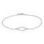 0.10ct Round brilliant H-SI circular diamond bracelet in 18k white gold