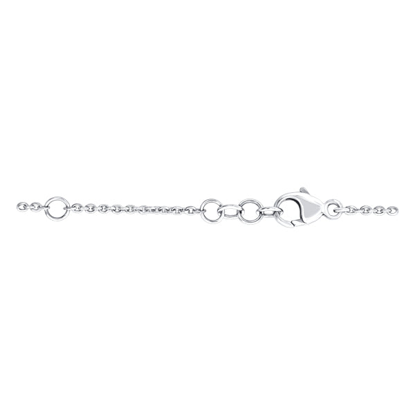 0.10ct Round brilliant H-SI circular diamond bracelet in 18k white gold