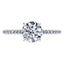 Stunning Round Brilliant Diamond 4 Claw Engagement Ring with side diamonds Set in 18ct White Gold.