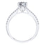 Stunning Round Brilliant Diamond 4 Claw Engagement Ring with side diamonds Set in 18ct White Gold.