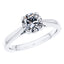 Round Brilliant 18ct White Gold Diamond Engagement Ring.